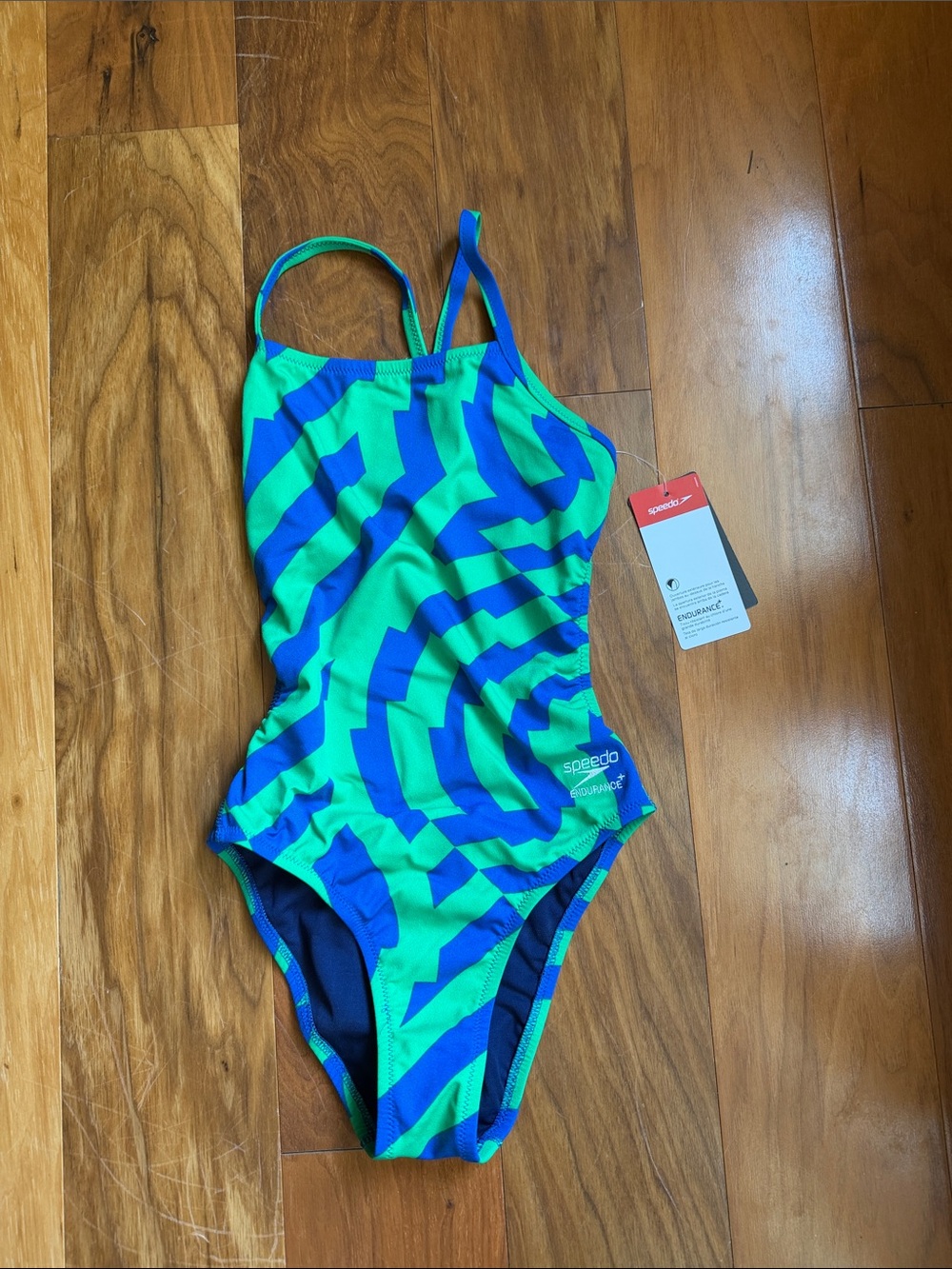 Speedo Green & Blue Active One-Piece Swimsuit